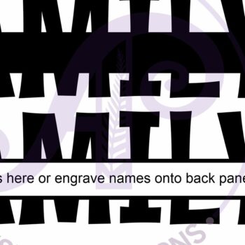 Intra απο ξύλο plywood  Χρώμα wenge 3mm-4mm πάχος - Οικογενειακό Σχεδιασμός Ονόματος Σήμα Laser Δίασταση 30x20 cm INTRAFABR-66107962 - Image 3