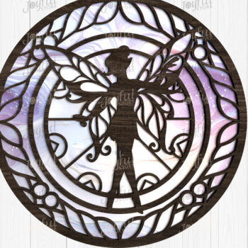 Intra απο ξύλο plywood  Χρώμα wenge 3mm-4mm πάχος - Πακέτο Fantasy Suncatcher Δίασταση 30x20 cm INTRAFABR-101226905 - Image 2