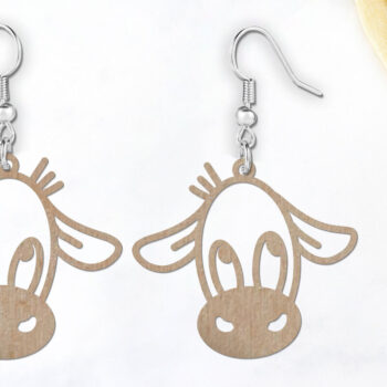 Intra απο ξύλο plywood  Χρώμα wenge 3mm-4mm πάχος - Σκουλαρίκια με λέιζερ Farm Animal Files Δίασταση 900x900 cm INTRAFABR-24669765 - Image 4