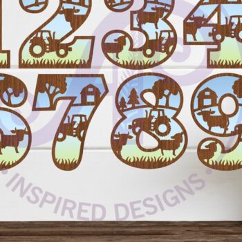 Intra απο ξύλο plywood Χρώμα wenge 3mm-4mm πάχος - Ζώο φάρμας αριθμός δύο επιπέδων τοίχου Δίασταση 30x20 cm INTRAFABR-86766117 - Image 1