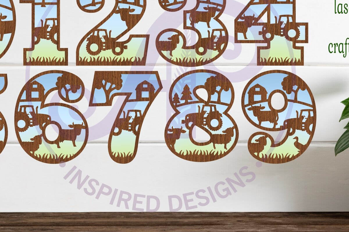 Intra απο ξύλο plywood  Χρώμα wenge 3mm-4mm πάχος - Ζώο φάρμας αριθμός δύο επιπέδων τοίχου Δίασταση 30x20 cm INTRAFABR-86766117