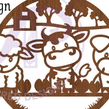 Intra απο ξύλο plywood Χρώμα wenge 3mm-4mm πάχος - Ζώο φάρμας τοίχου, . Δίασταση 40x50 cm INTRAFABR-86766832 - Image 3