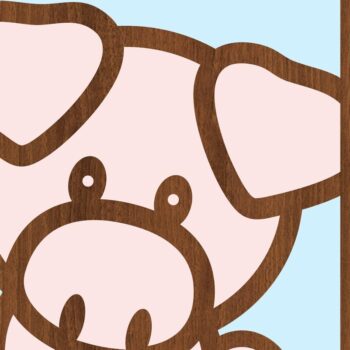 Intra απο ξύλο plywood  Χρώμα wenge 3mm-4mm πάχος - κοπής με λέιζερ Farm Animal Art Wall Art Δίασταση 40x50 cm INTRAFABR-21283382 - Image 3