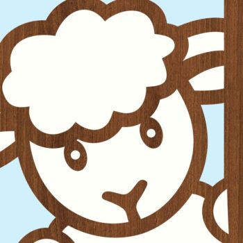 Intra απο ξύλο plywood  Χρώμα wenge 3mm-4mm πάχος - κοπής με λέιζερ Farm Animal Art Wall Art Δίασταση 40x50 cm INTRAFABR-21283382 - Image 4