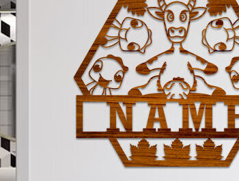 Intra απο ξύλο plywood Χρώμα wenge 3mm-4mm πάχος - Ζώα φάρμας Όνομα Σήμα Δίασταση 30x20 cm INTRAFABR-23925949 - Image 2