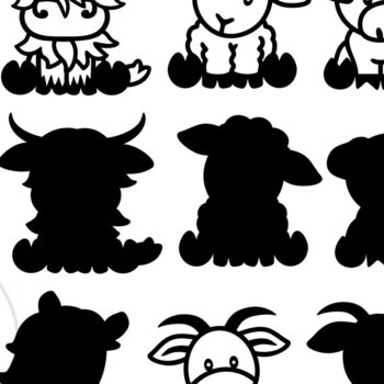 Intra απο ξύλο plywood  Χρώμα wenge 3mm-4mm πάχος - Ζώα φάρμας με λέιζερ δύο στρώσεων Δίασταση 30x20 cm INTRAFABR-83946175 - Image 3