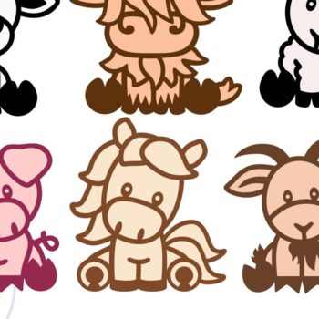 Intra απο ξύλο plywood  Χρώμα wenge 3mm-4mm πάχος - Ζώα φάρμας με λέιζερ δύο στρώσεων Δίασταση 30x20 cm INTRAFABR-83946175 - Image 4