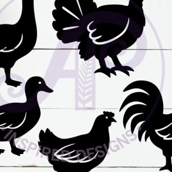 Intra απο ξύλο plywood  Χρώμα wenge 3mm-4mm πάχος - Farm Bird Silhouette Outs Δίασταση 30x20 cm INTRAFABR-73057269 - Image 2