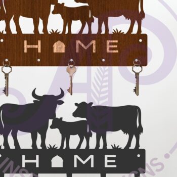 Intra απο ξύλο plywood Χρώμα wenge 3mm-4mm πάχος - Σχέδια λαβής κλειδιού Farm Cows Δίασταση 30x20 cm INTRAFABR-73049065 - Image 1