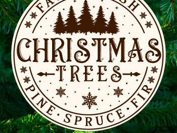 Intra απο ξύλο plywood  Χρώμα wenge 3mm-4mm πάχος - Farm Fresh Χριστουγεννιάτικο στολίδι Κόψιμο με λέιζερ Δίασταση 6x6 cm INTRAFABR-73049078 - Image 1