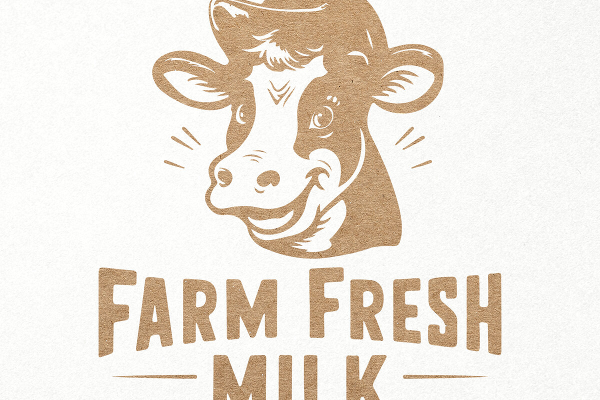 Intra απο ξύλο plywood  Χρώμα wenge 3mm-4mm πάχος - Farm Fresh Milk . Happy Dairy Cow Δίασταση 30x20 cm INTRAFABR-77327435