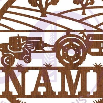 Intra απο ξύλο plywood  Χρώμα wenge 3mm-4mm πάχος - Σήμα ονόματος Farm Hay Baling and Tractor Δίασταση 30x20 cm INTRAFABR-26416244 - Image 4