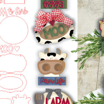 Intra απο ξύλο plywood Χρώμα wenge 3mm-4mm πάχος - Δέσμη Farm Life για Δίασταση 20x20 cm INTRAFABR-23770692 - Image 7