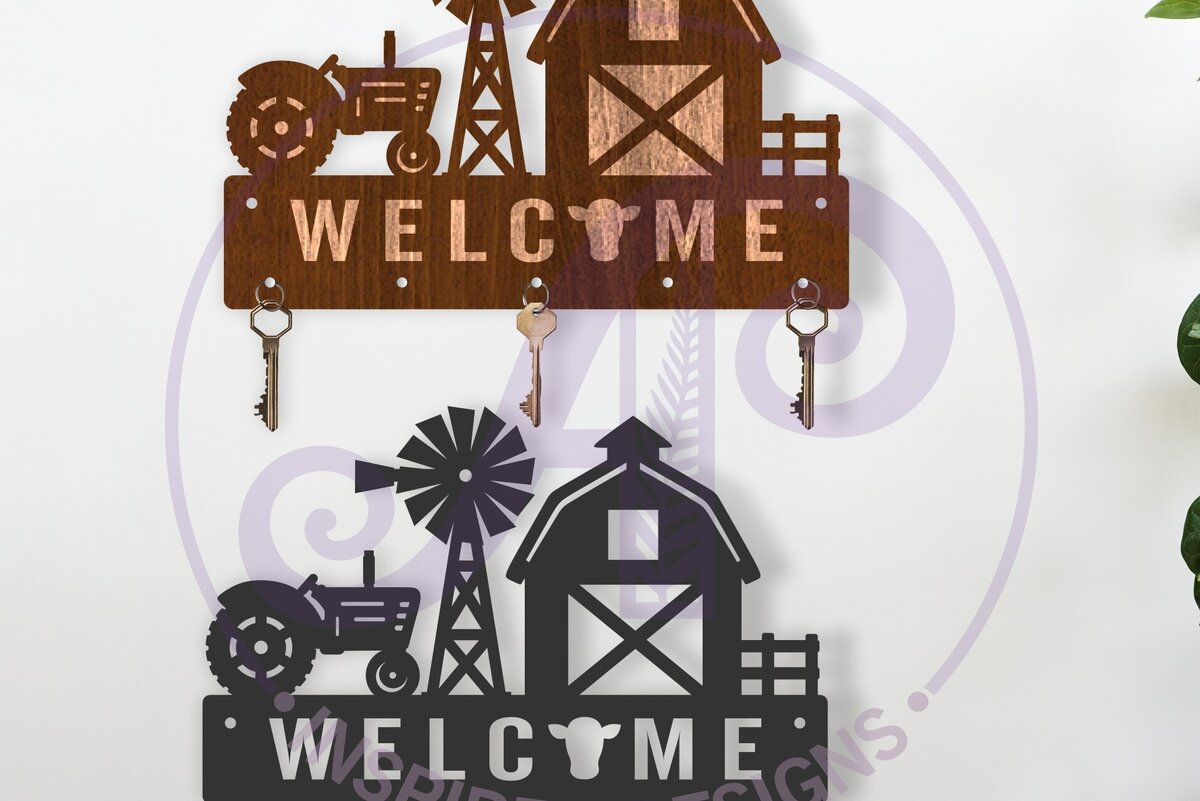 Intra απο ξύλο plywood  Χρώμα wenge 3mm-4mm πάχος - Σχέδια θήκης κλειδιού σκηνικών φάρμας Δίασταση 30x20 cm INTRAFABR-23749721