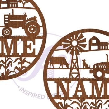 Intra απο ξύλο plywood  Χρώμα wenge 3mm-4mm πάχος - Πινακίδα σκηνής αγροκτήματος με επιλογές τρακτέρ 2 Δίασταση 30x20 cm INTRAFABR-23751410 - Image 6