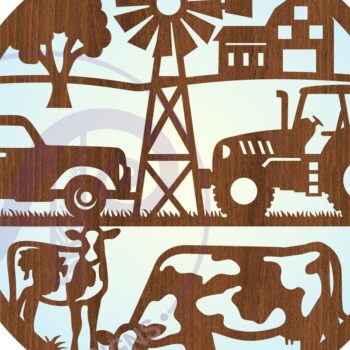 Intra απο ξύλο plywood  Χρώμα wenge 3mm-4mm πάχος - Πινακίδα τέχνης τοίχου σκηνικού αγροκτήματος, . Δίασταση 40x50 cm INTRAFABR-23752312 - Image 3