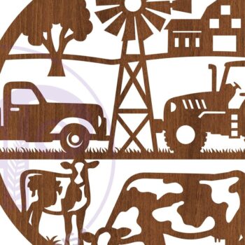 Intra απο ξύλο plywood  Χρώμα wenge 3mm-4mm πάχος - Πινακίδα τέχνης τοίχου σκηνικού αγροκτήματος, . Δίασταση 40x50 cm INTRAFABR-23752312 - Image 4