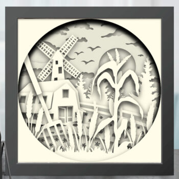 Intra απο ξύλο plywood  Χρώμα wenge 3mm-4mm πάχος - Πρότυπο Farm Shadow Box Δίασταση 8x8 cm INTRAFABR-23770193 - Image 2