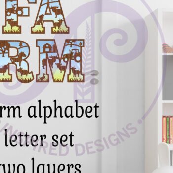 Intra απο ξύλο plywood  Χρώμα wenge 3mm-4mm πάχος - Σετ αλφαβήτου με θέμα το αγρόκτημα. 2 Επίπεδο 59 Δίασταση 30x20 cm INTRAFABR-23652478 - Image 3