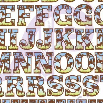 Intra απο ξύλο plywood  Χρώμα wenge 3mm-4mm πάχος - Σετ αλφαβήτου με θέμα το αγρόκτημα. 2 Επίπεδο 59 Δίασταση 30x20 cm INTRAFABR-23652478 - Image 4