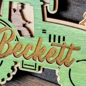 Intra απο ξύλο plywood Χρώμα wenge 3mm-4mm πάχος - Farmer Tractor Vector Δίασταση 4x4 cm INTRAFABR-123767359 - Image 2