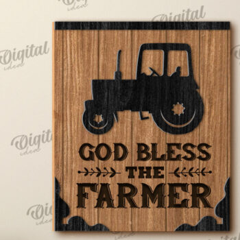 Intra απο ξύλο plywood  Χρώμα wenge 3mm-4mm πάχος - Farmer's Wall Decor Δέσμη κοπής με λέιζερ Δίασταση 30x20 cm INTRAFABR-123767408 - Image 2