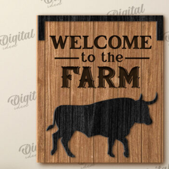 Intra απο ξύλο plywood Χρώμα wenge 3mm-4mm πάχος - Farmer's Wall Decor . Σημάδι σπιτιού Δίασταση 30x20 cm INTRAFABR-123767452 - Image 1