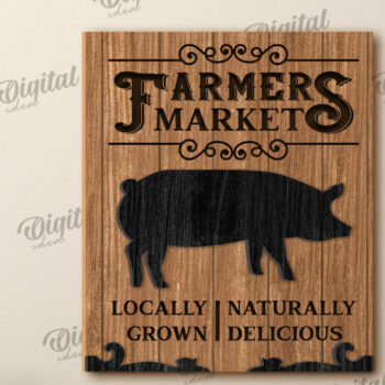 Intra απο ξύλο plywood  Χρώμα wenge 3mm-4mm πάχος - Farmer's Wall Decor . Σημάδι σπιτιού Δίασταση 30x20 cm INTRAFABR-125083092 - Image 1