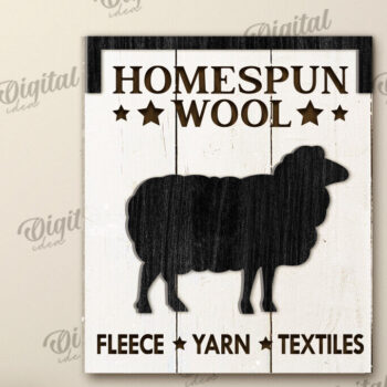 Intra απο ξύλο plywood  Χρώμα wenge 3mm-4mm πάχος - Farmer's Wall Decor . Σημάδι σπιτιού Δίασταση 30x20 cm INTRAFABR-16970397 - Image 1