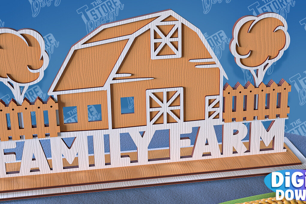 Intra απο ξύλο plywood  Χρώμα wenge 3mm-4mm πάχος - Αγρόκτημα 3D Standing Decor Δίασταση 30x20 cm INTRAFABR-94238079