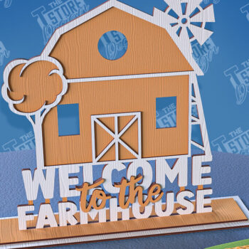 Intra απο ξύλο plywood  Χρώμα wenge 3mm-4mm πάχος - Αγρόκτημα 3D Standing Decor Δίασταση 30x20 cm INTRAFABR-29290304 - Image 1