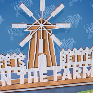 Intra απο ξύλο plywood  Χρώμα wenge 3mm-4mm πάχος - Αγρόκτημα 3D Standing Decor Δίασταση 30x20 cm INTRAFABR-98113612