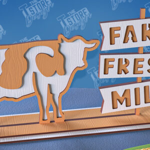 Intra απο ξύλο plywood  Χρώμα wenge 3mm-4mm πάχος - Αγρόκτημα 3D Standing Decor Δίασταση 30x20 cm INTRAFABR-124651875