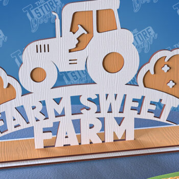 Intra απο ξύλο plywood  Χρώμα wenge 3mm-4mm πάχος - Αγρόκτημα 3D Standing Decor Δίασταση 30x20 cm INTRAFABR-121764133 - Image 1