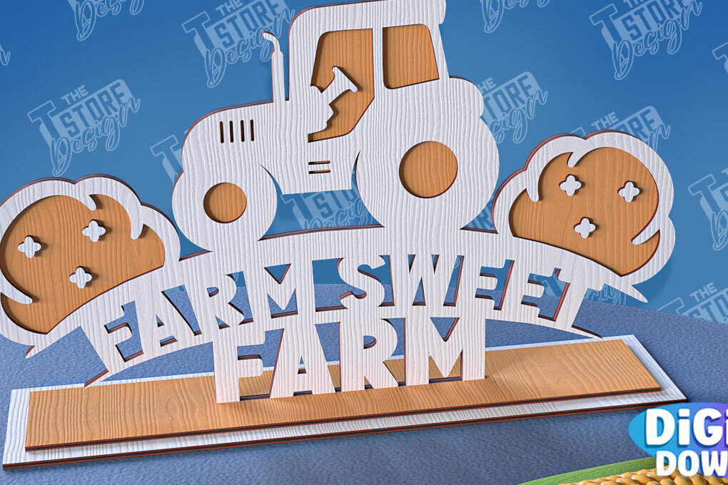 Intra απο ξύλο plywood  Χρώμα wenge 3mm-4mm πάχος - Αγρόκτημα 3D Standing Decor Δίασταση 30x20 cm INTRAFABR-121764133