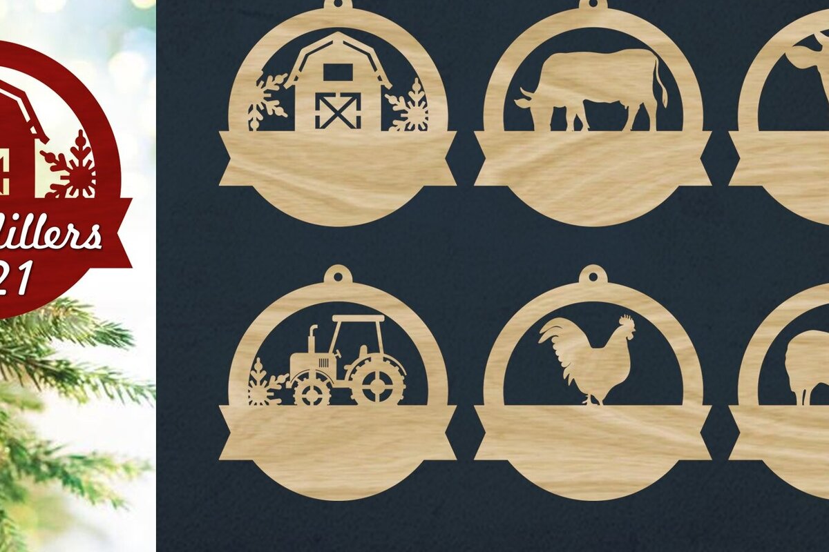 Intra απο ξύλο plywood  Χρώμα wenge 3mm-4mm πάχος - Χριστουγεννιάτικα στολίδια αγροικίας Δίασταση 6x6 cm INTRAFABR-124459139