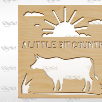 Intra απο ξύλο plywood  Χρώμα wenge 3mm-4mm πάχος - Δέσμη κοπής Laser Coasters Farmhouse Δίασταση 30x20 cm INTRAFABR-93918565 - Image 2