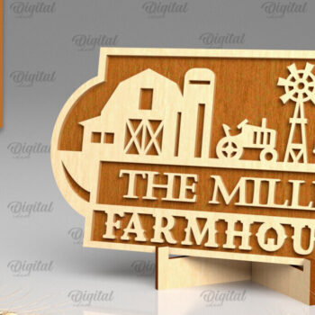 Intra απο ξύλο plywood  Χρώμα wenge 3mm-4mm πάχος - Διακόσμηση αγροικίας με λέιζερ Δίασταση 30x20 cm INTRAFABR-95188435 - Image 1