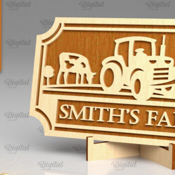 Intra απο ξύλο plywood Χρώμα wenge 3mm-4mm πάχος - Διακόσμηση αγροικίας με λέιζερ Δίασταση 30x20 cm INTRAFABR-115700712 - Image 1