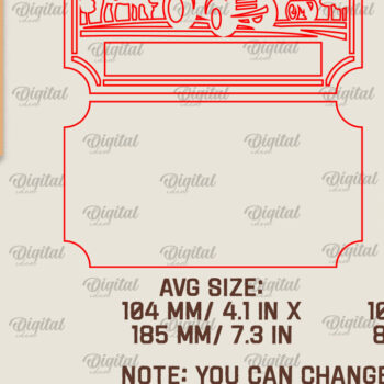 Intra απο ξύλο plywood Χρώμα wenge 3mm-4mm πάχος - Διακόσμηση αγροικίας με λέιζερ Δίασταση 30x20 cm INTRAFABR-115700712 - Image 2