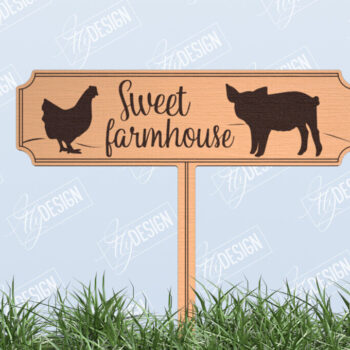 Intra απο ξύλο plywood  Χρώμα wenge 3mm-4mm πάχος - Διακόσμηση αγροικίας | Σήμα πασσάλου γκαζόν | CNC Δίασταση 30x20 cm INTRAFABR-119239799 - Image 1