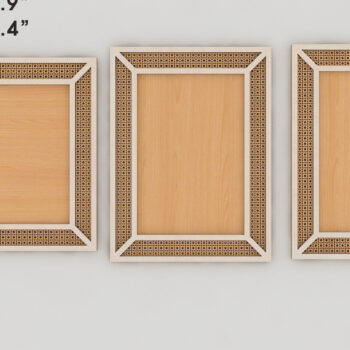 Intra απο ξύλο plywood  Χρώμα wenge 3mm-4mm πάχος - Κορνίζα Farmhouse / Rattan Cane Frames 242 Δίασταση 20x25 cm INTRAFABR-104165888 - Image 1