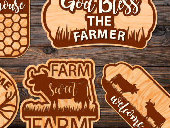 Intra απο ξύλο plywood Χρώμα wenge 3mm-4mm πάχος - Αγρόκτημα Bundle 3d Δίασταση 20x20 cm INTRAFABR-105945885 - Image 1