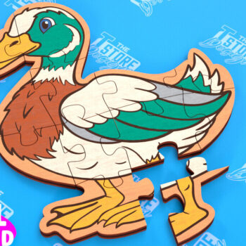 Intra απο ξύλο plywood  Χρώμα wenge 3mm-4mm πάχος - Παζλ Αγροικία | Duck Shape Puzzle|CNC Δίασταση 30x20 cm INTRAFABR-105556381 - Image 1