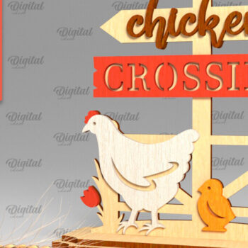 Intra απο ξύλο plywood  Χρώμα wenge 3mm-4mm πάχος - Κόψιμο με λέιζερ όρθια διακόσμηση αγροικίας Δίασταση 30x20 cm INTRAFABR-111301715 - Image 1