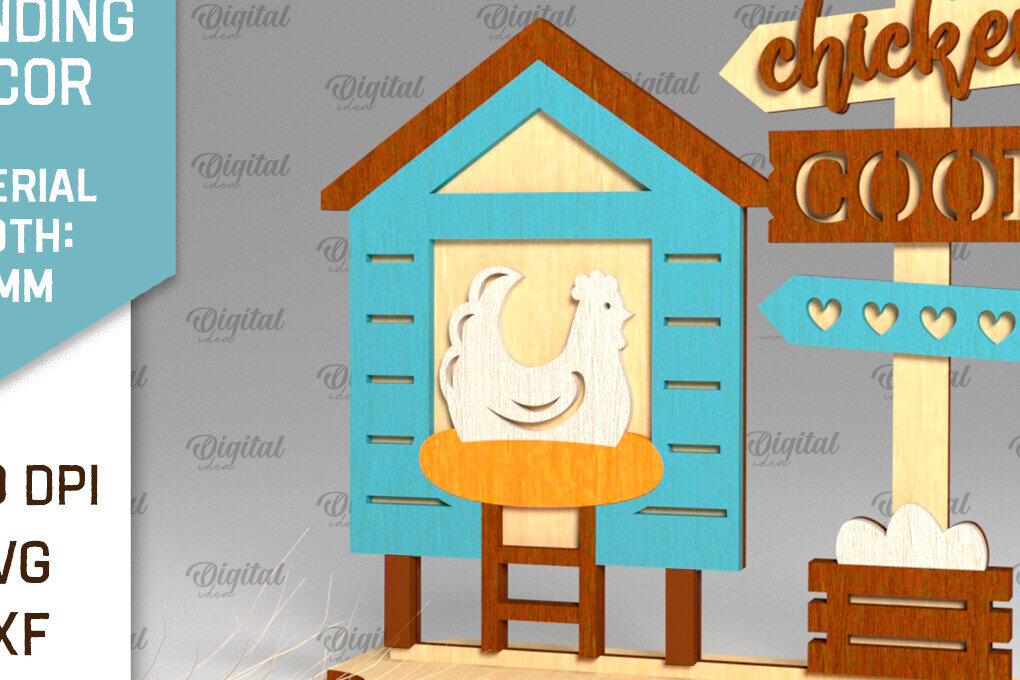 Intra απο ξύλο plywood  Χρώμα wenge 3mm-4mm πάχος - Κόψιμο με λέιζερ όρθια διακόσμηση αγροικίας Δίασταση 30x20 cm INTRAFABR-111302262