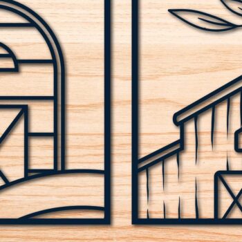 Intra απο ξύλο plywood  Χρώμα wenge 3mm-4mm πάχος - Διακόσμηση τοίχου αγροικίας με Δίασταση 20x20 cm INTRAFABR-105596979 - Image 1