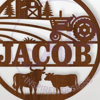 Intra απο ξύλο plywood Χρώμα wenge 3mm-4mm πάχος - Σχεδιασμός πινακίδας γεωργίας για λέιζερ Δίασταση 40x50 cm INTRAFABR-109991444 - Image 1