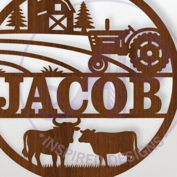 Intra απο ξύλο plywood Χρώμα wenge 3mm-4mm πάχος - Σχεδιασμός πινακίδας γεωργίας για λέιζερ Δίασταση 40x50 cm INTRAFABR-101186043 - Image 1