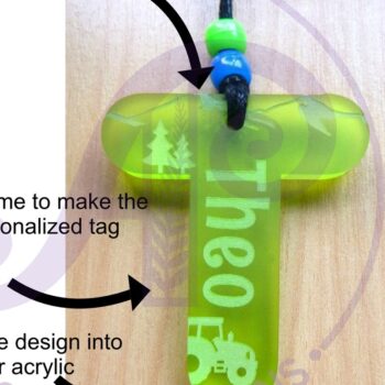 Intra απο ξύλο plywood  Χρώμα wenge 3mm-4mm πάχος - Τσάντα με μπρελόκ με επιστολή με θέμα τη γεωργία Δίασταση 4x4 cm INTRAFABR-101183528 - Image 2